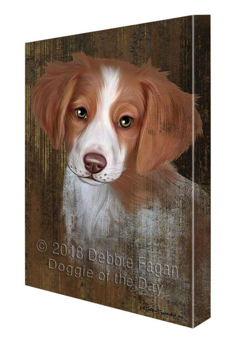 Rustic Brittany Spaniel Dog Canvas Print Wall Art Décor CVS69470