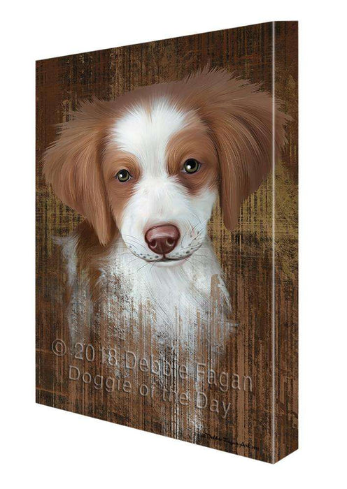 Rustic Brittany Spaniel Dog Canvas Print Wall Art Décor CVS69479
