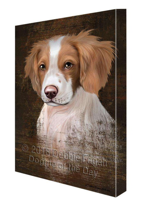Rustic Brittany Spaniel Dog Canvas Print Wall Art Décor CVS69488