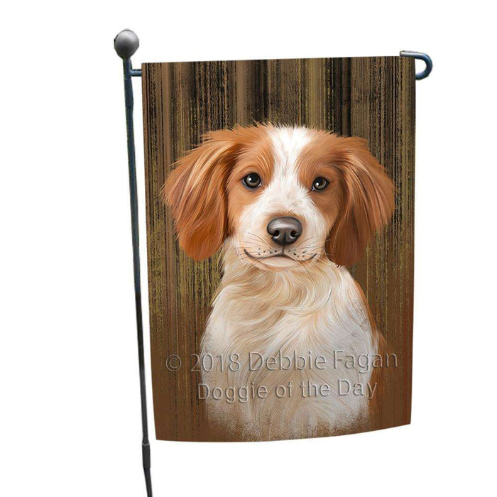 Rustic Brittany Spaniel Dog Garden Flag GFLG50240