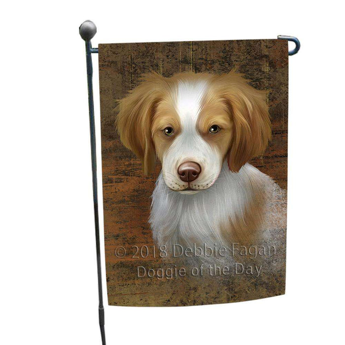 Rustic Brittany Spaniel Dog Garden Flag GFLG50241
