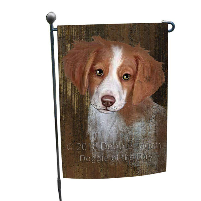 Rustic Brittany Spaniel Dog Garden Flag GFLG50242