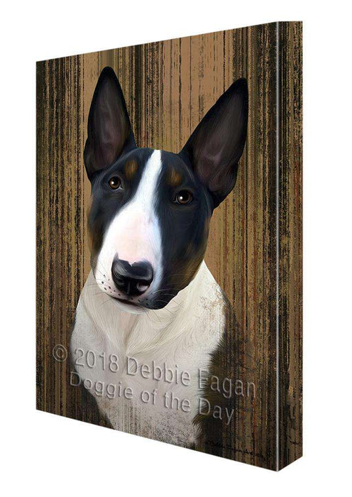 Rustic Bull Terrier Dog Canvas Print Wall Art Décor CVS69497