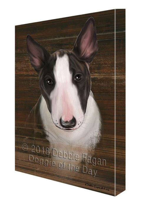 Rustic Bull Terrier Dog Canvas Print Wall Art Décor CVS69515