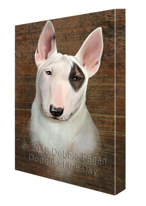 Rustic Bull Terrier Dog Canvas Print Wall Art Décor CVS69533