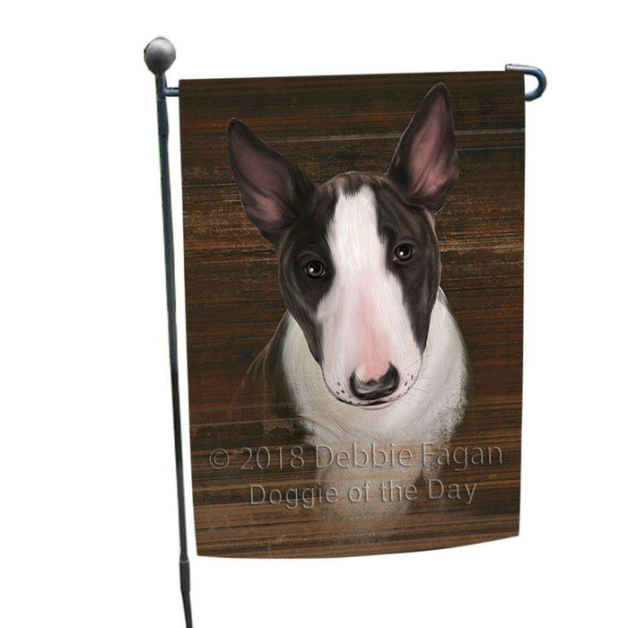 Rustic Bull Terrier Dog Garden Flag GFLG50247