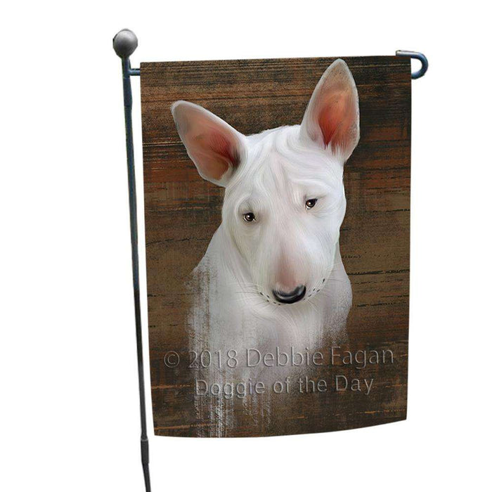 Rustic Bull Terrier Dog Garden Flag GFLG50248