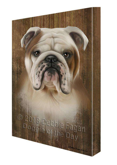 Rustic Bulldog Canvas Print Wall Art Décor CVS71162