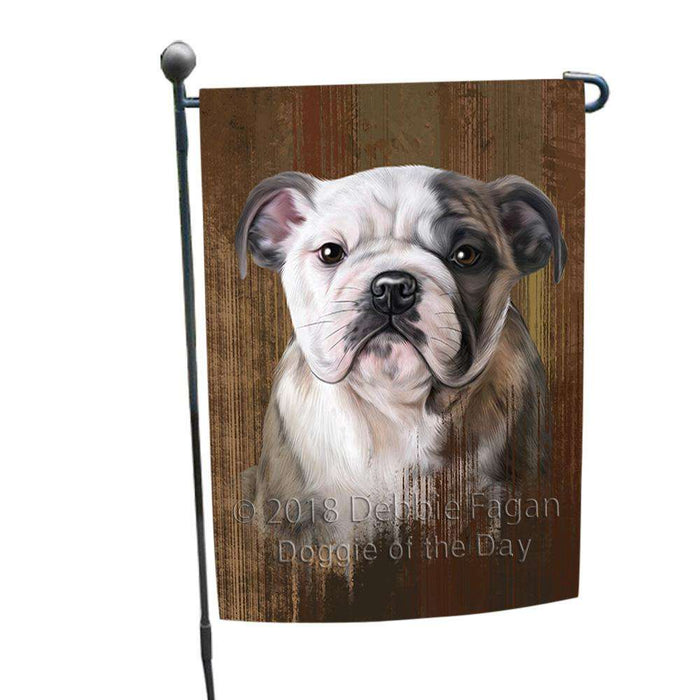 Rustic Bulldog Garden Flag GFLG50250