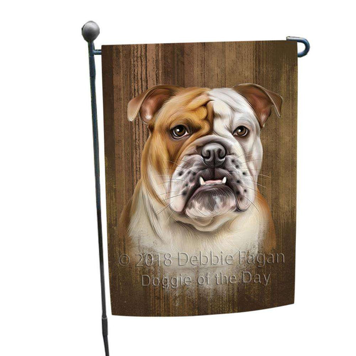 Rustic Bulldog Garden Flag GFLG50432