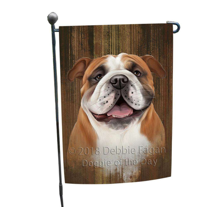 Rustic Bulldog Garden Flag GFLG50433