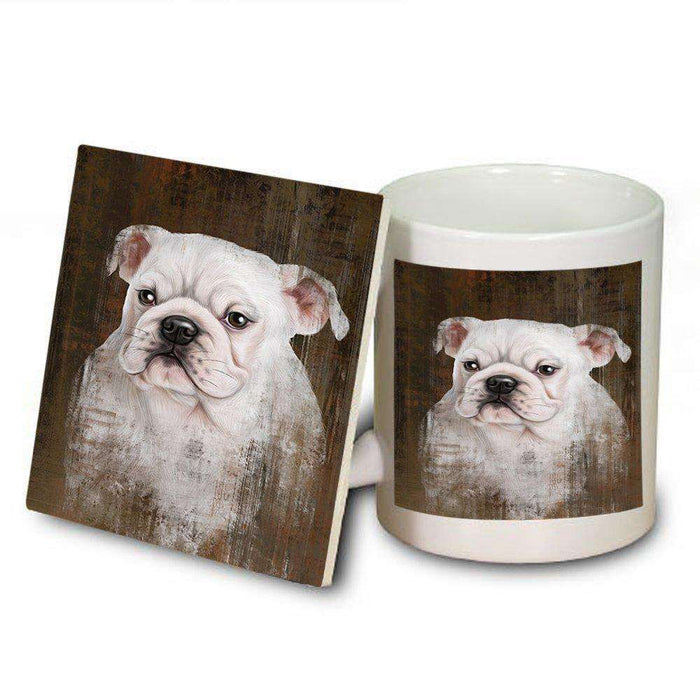 Rustic Bulldog Mug and Coaster Set MUC48206