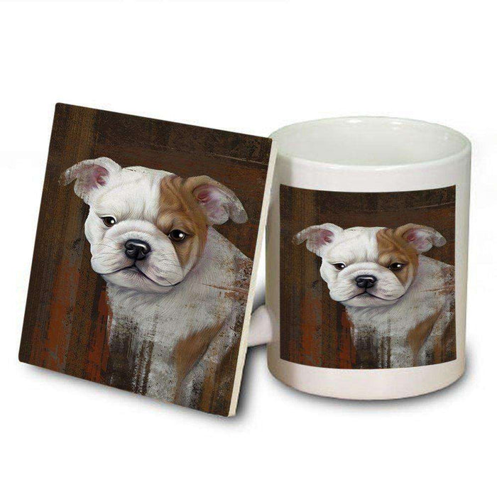 Rustic Bulldog Mug and Coaster Set MUC48208