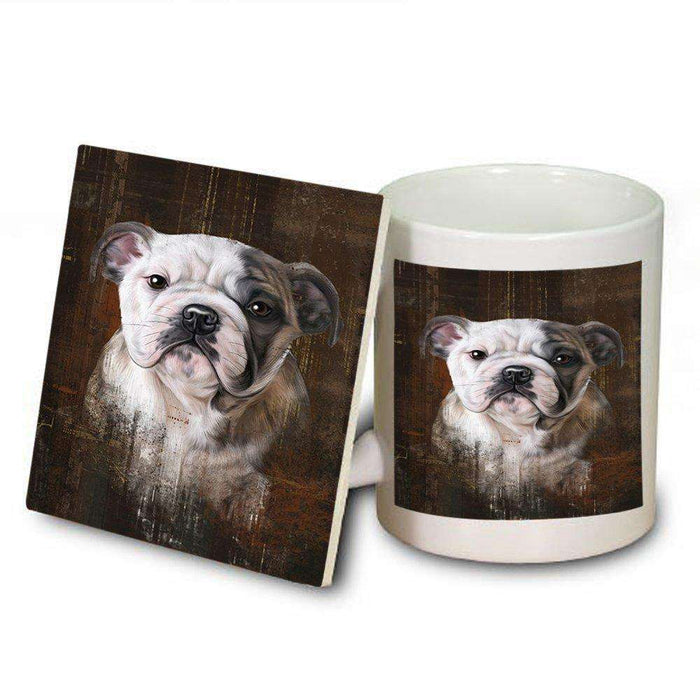 Rustic Bulldog Mug and Coaster Set MUC48209
