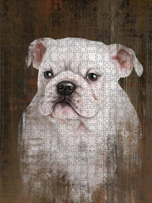 Rustic Bulldog Puzzle with Photo Tin PUZL48495