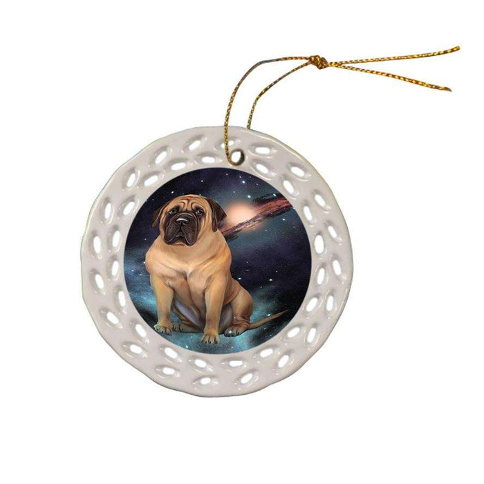 Rustic Bullmastiff Dog Ceramic Doily Ornament DPOR50365
