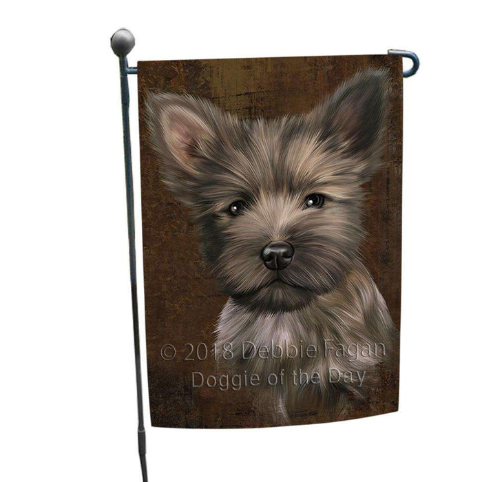 Rustic Cairn Terrier Dog Garden Flag GFLG54486