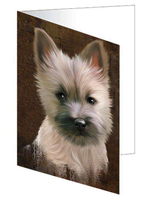 Rustic Cairn Terrier Dog Handmade Artwork Assorted Pets Greeting Cards and Note Cards with Envelopes for All Occasions and Holiday Seasons GCD67295
