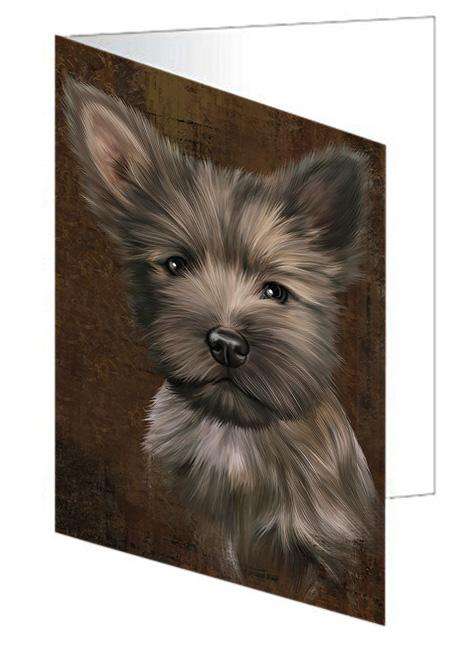 Rustic Cairn Terrier Dog Handmade Artwork Assorted Pets Greeting Cards and Note Cards with Envelopes for All Occasions and Holiday Seasons GCD67301