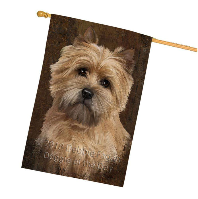Rustic Cairn Terrier Dog House Flag FLG54619
