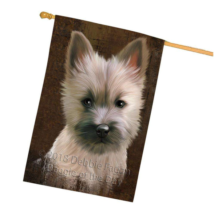 Rustic Cairn Terrier Dog House Flag FLG54620