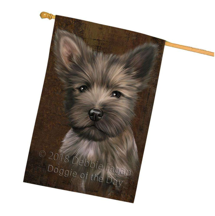 Rustic Cairn Terrier Dog House Flag FLG54622