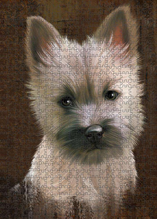 Rustic Cairn Terrier Dog Puzzle with Photo Tin PUZL84844