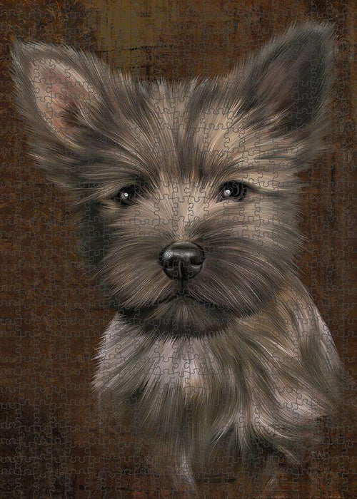 Rustic Cairn Terrier Dog Puzzle with Photo Tin PUZL84852