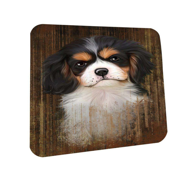Rustic Cavalier King Charles Spaniel Dog Coasters Set of 4 CST50330