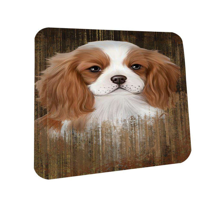 Rustic Cavalier King Charles Spaniel Dog Coasters Set of 4 CST50333