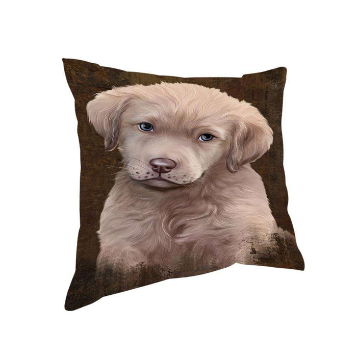 Rustic Chesapeake Bay Retriever Dog Pillow PIL74328