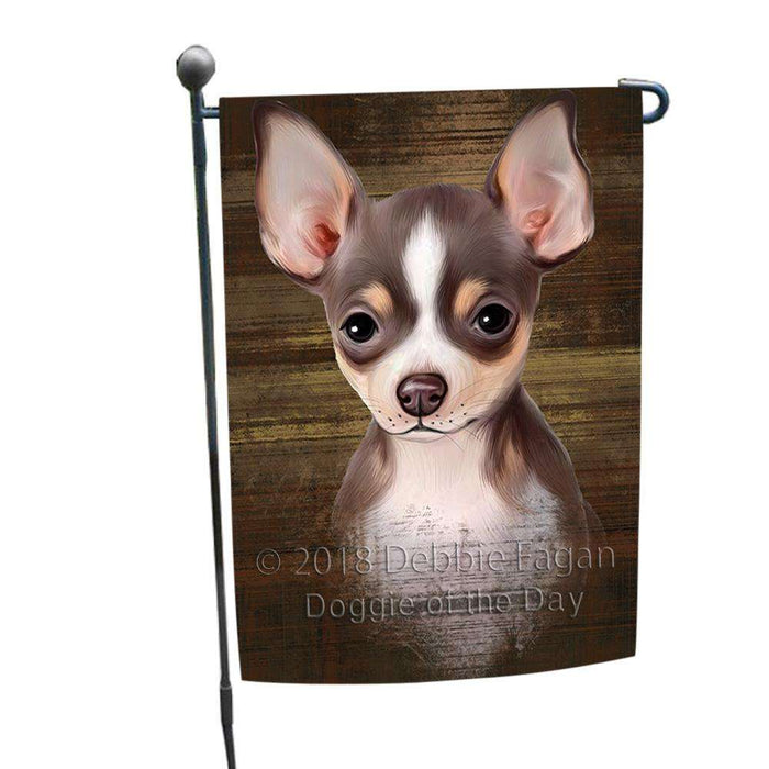 Rustic Chihuahua Dog Garden Flag GFLG50263