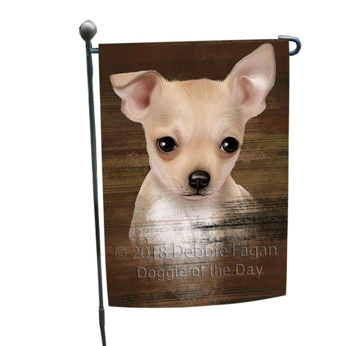 Rustic Chihuahua Dog Garden Flag GFLG50264