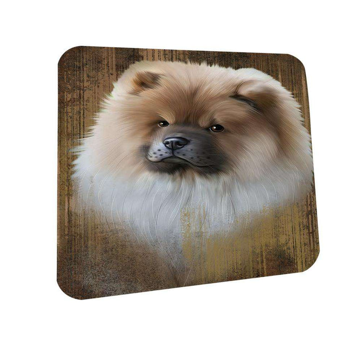 Rustic Chow Chow Dog Coasters Set of 4 CST50343