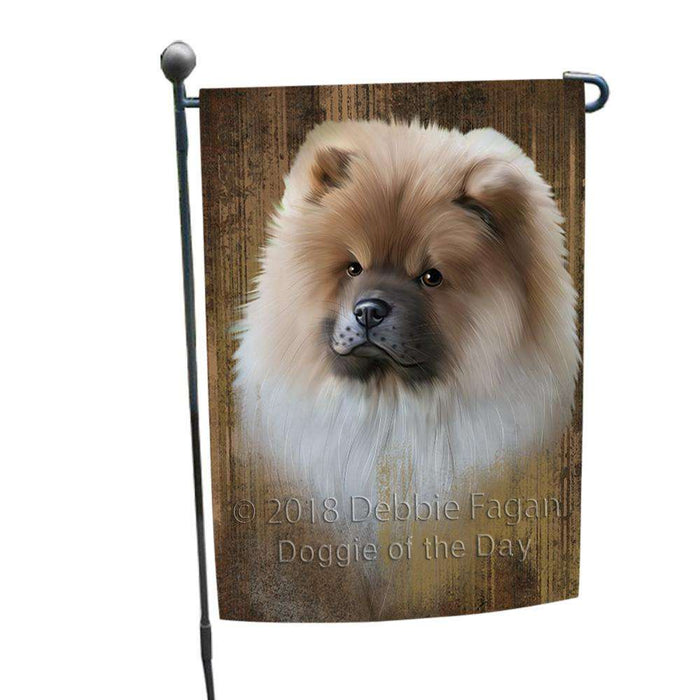 Rustic Chow Chow Dog Garden Flag GFLG50271