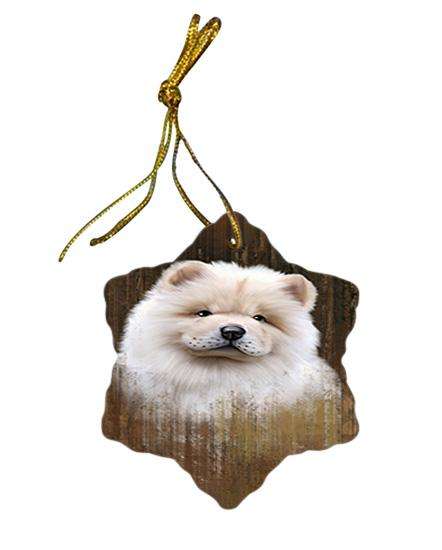 Rustic Chow Chow Dog Star Porcelain Ornament SPOR50374