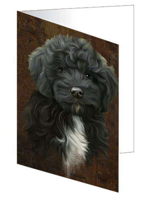Rustic Cockapoo Dog Handmade Artwork Assorted Pets Greeting Cards and Note Cards with Envelopes for All Occasions and Holiday Seasons GCD67319