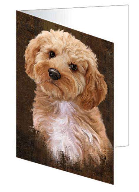 Rustic Cockapoo Dog Handmade Artwork Assorted Pets Greeting Cards and Note Cards with Envelopes for All Occasions and Holiday Seasons GCD67322