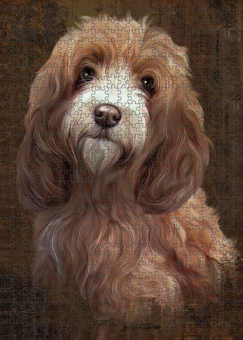 Rustic Cockapoo Dog Puzzle with Photo Tin PUZL84872