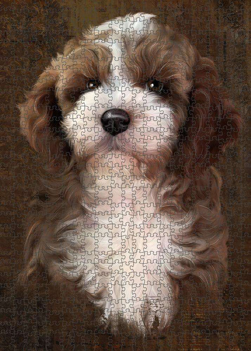 Rustic Cockapoo Dog Puzzle with Photo Tin PUZL84884