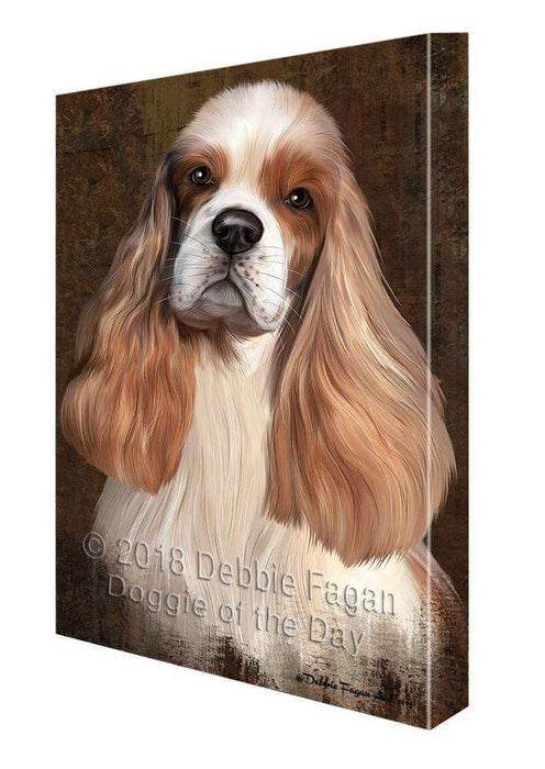 Rustic Cocker Spaniel Dog Canvas Print Wall Art Décor CVS107756