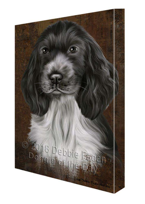Rustic Cocker Spaniel Dog Canvas Print Wall Art Décor CVS107783