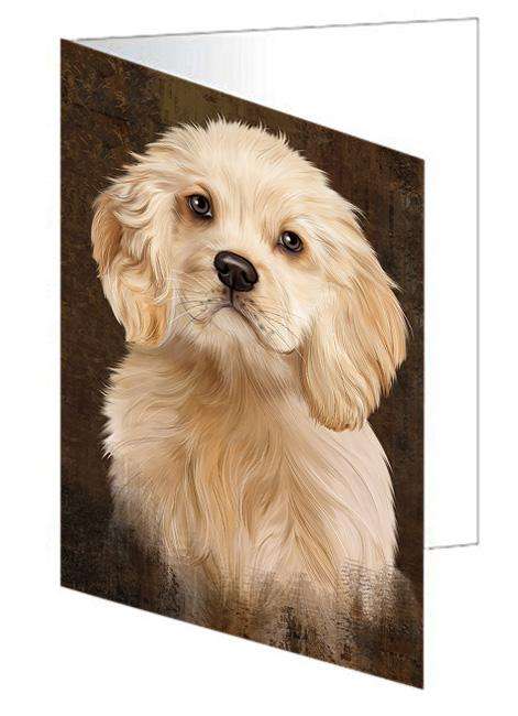 Rustic Cocker Spaniel Dog Handmade Artwork Assorted Pets Greeting Cards and Note Cards with Envelopes for All Occasions and Holiday Seasons GCD67334