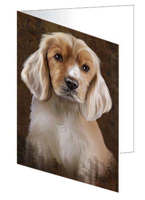 Rustic Cocker Spaniel Dog Handmade Artwork Assorted Pets Greeting Cards and Note Cards with Envelopes for All Occasions and Holiday Seasons GCD67337