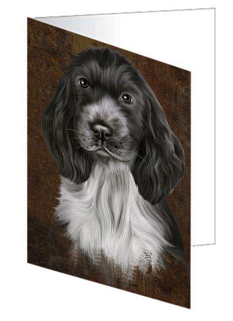 Rustic Cocker Spaniel Dog Handmade Artwork Assorted Pets Greeting Cards and Note Cards with Envelopes for All Occasions and Holiday Seasons GCD67340