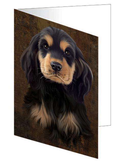 Rustic Cocker Spaniel Dog Handmade Artwork Assorted Pets Greeting Cards and Note Cards with Envelopes for All Occasions and Holiday Seasons GCD67343