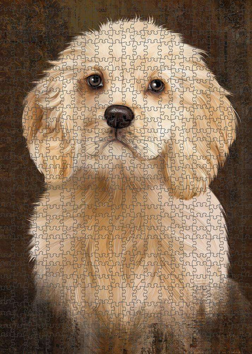 Rustic Cocker Spaniel Dog Puzzle with Photo Tin PUZL84896
