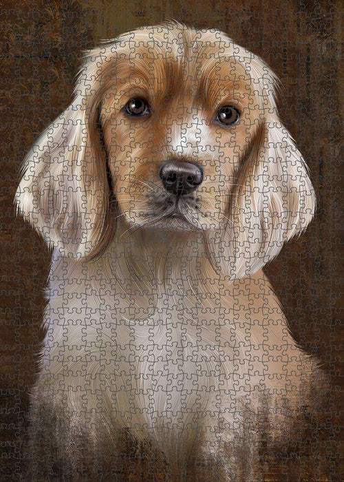 Rustic Cocker Spaniel Dog Puzzle with Photo Tin PUZL84900
