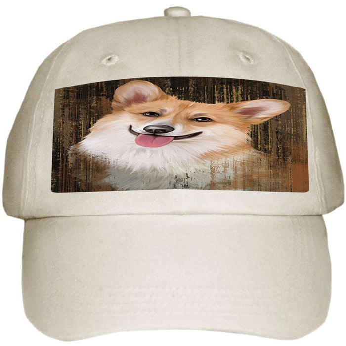 Rustic Corgi Dog Ball Hat Cap HAT54906