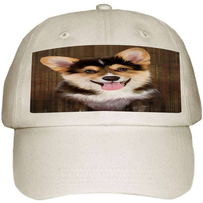 Rustic Corgi Dog Ball Hat Cap HAT54909